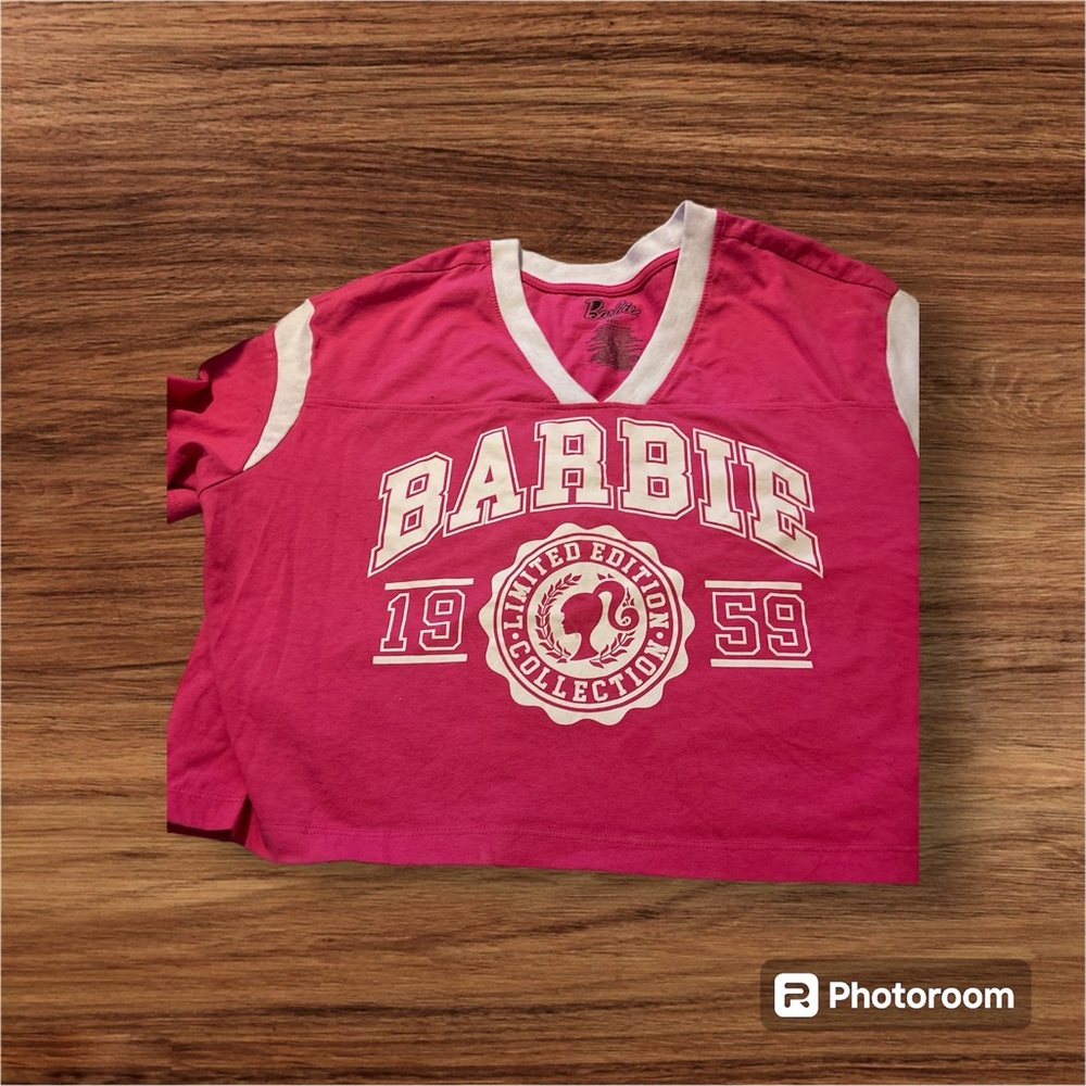 Juniors Crop Top Barbie